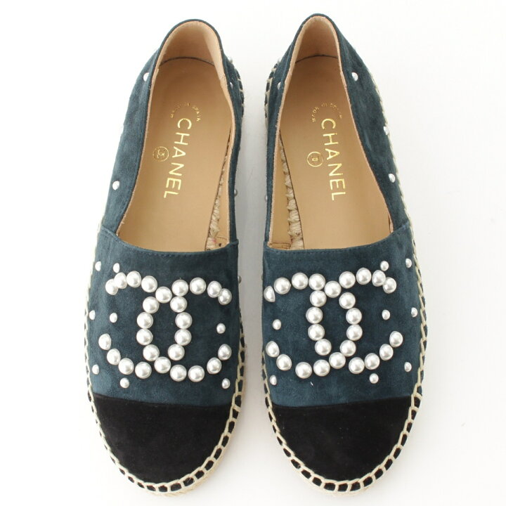 楽天市場】【シャネル】Chanel パール ココマーク エスパドリーユ 