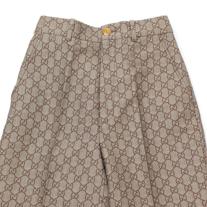 楽天市場】【グッチ】Gucci 19SS GG柄 ウールキャンバス キュロット GUCCI GG柄 スカート ベージュ 36 グッチ