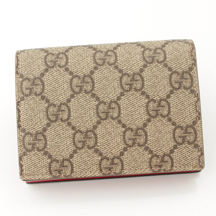 楽天市場】【グッチ】Gucci GGスプリーム スネーク ヘビ 二つ折り 財布  
