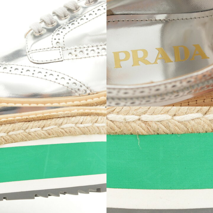 楽天市場】【プラダ】Prada 厚底ダービー レースアップ シューズ 