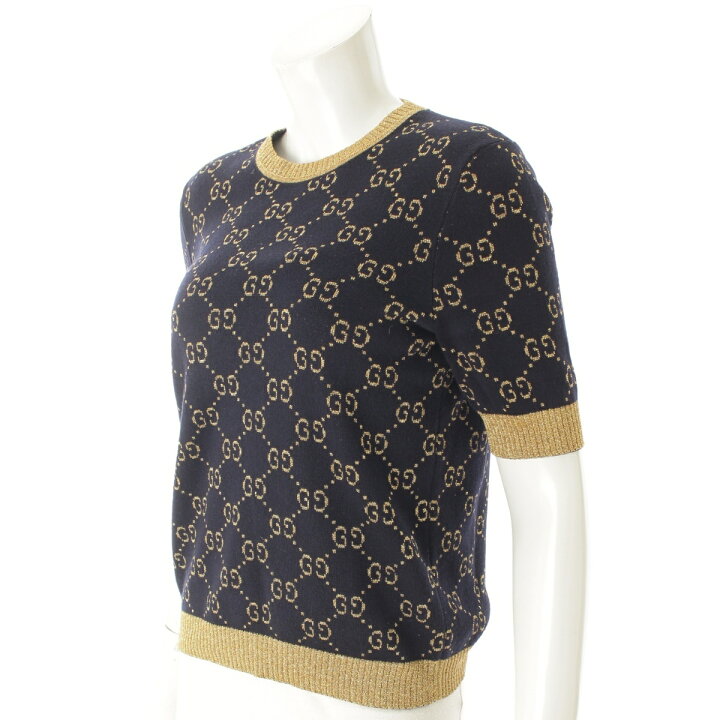 楽天市場】【グッチ】Gucci 18AW GGコットンラメ 半袖 ニット