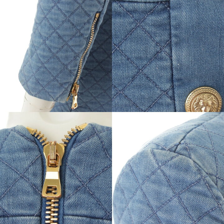 楽天市場】【バルマン】Balmain デニム ワンピース ブルー 36 【中古 