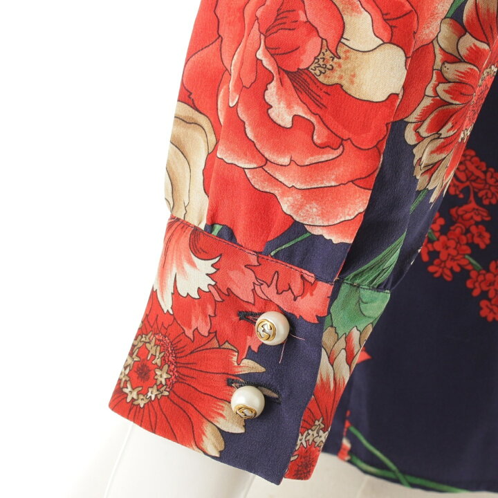 楽天市場】【グッチ】Gucci 18SS スプリング ブーケ シルク シャツ 