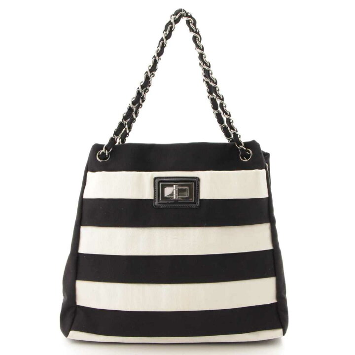 楽天市場】【シャネル】Chanel 2.55 ボーダー チェーンショルダー 