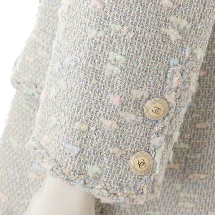 楽天市場】【シャネル】Chanel 07C スパンコール ラメ ツイード コート