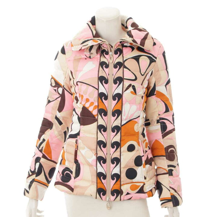 楽天市場】【エミリオプッチ】Emilio Pucci 総柄 ハイネック ダウン 