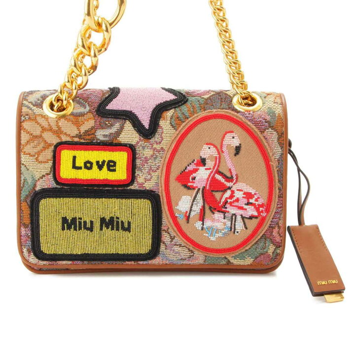 楽天市場】【ミュウミュウ】Miu Miu ゴブラン織り ビーズワッペン  