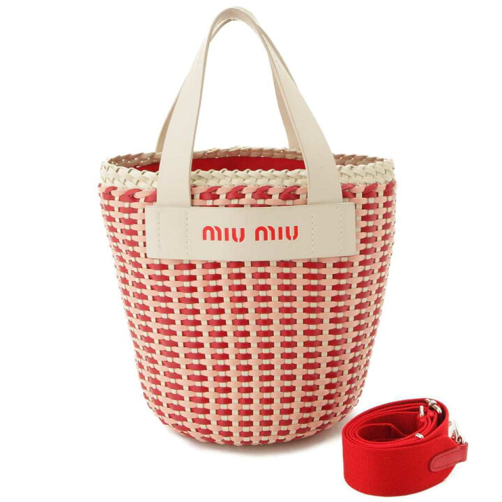 楽天市場】【ミュウミュウ】Miu Miu レザー バケット かごバッグ 2WAY 