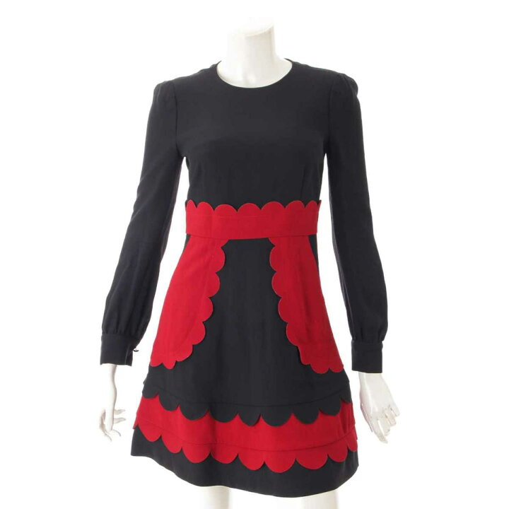 RED VALENTINO スカラップワンピース38 - ノースリーブ