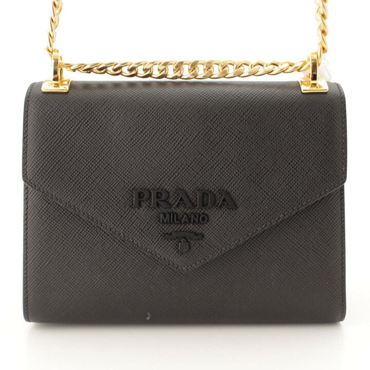 楽天市場】【プラダ】Prada モノクローム チェーンショルダーバッグ 