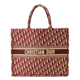 【クリスチャン ディオール】Christian Dior　BOOK TOTE ブックトート オブリークバッグ M1286ZRIW_M974 バーガンディ 【中古】【鑑定済・正規品保証】84591