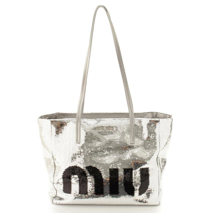 楽天市場】【ミュウミュウ】Miu Miu 19SS ロゴ スパンコール 