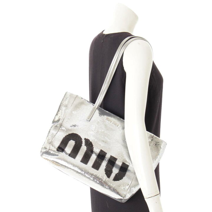 楽天市場】【ミュウミュウ】Miu Miu 19SS ロゴ スパンコール 