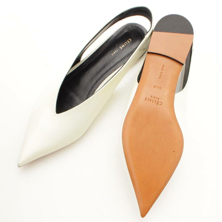 新品 CÉLINE セリーヌ Vネックフラットパンプス