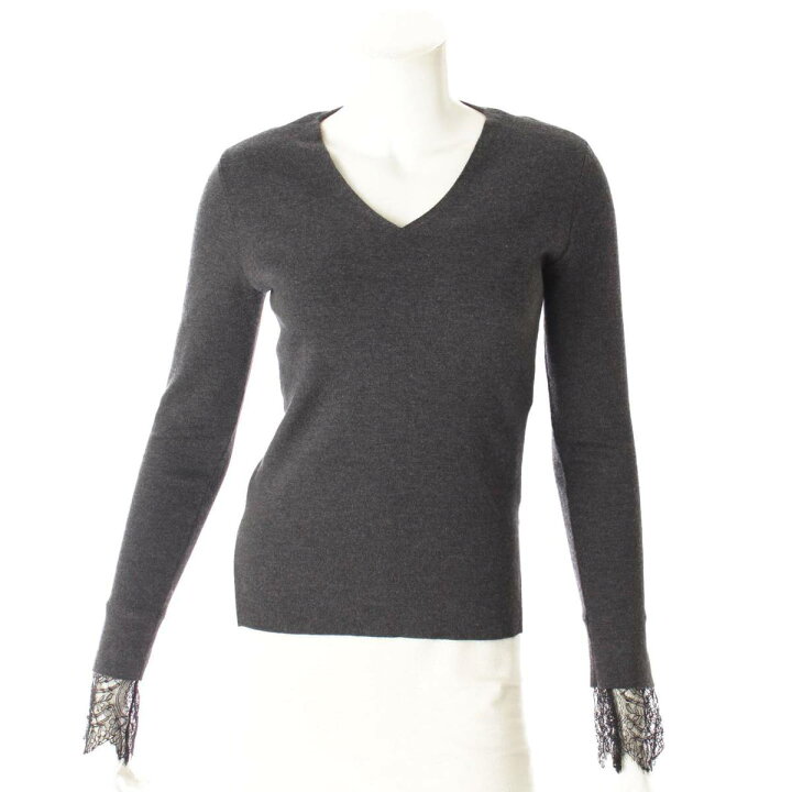 楽天市場】【フォクシー】Foxey 袖レース Vネック ニット トップス  