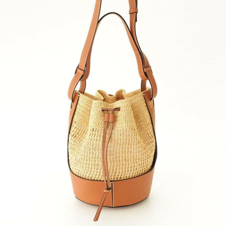 楽天市場】【ロエベ】Loewe 20AW ラフィア×カーフスキン 2WAY バルーン 