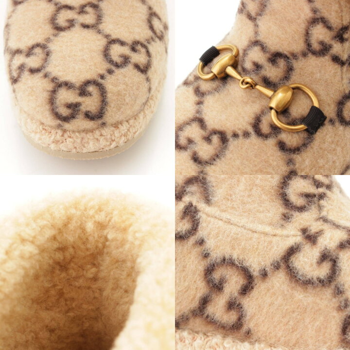 楽天市場】【グッチ】Gucci ホースビット ムートン ショートブーツ GG 