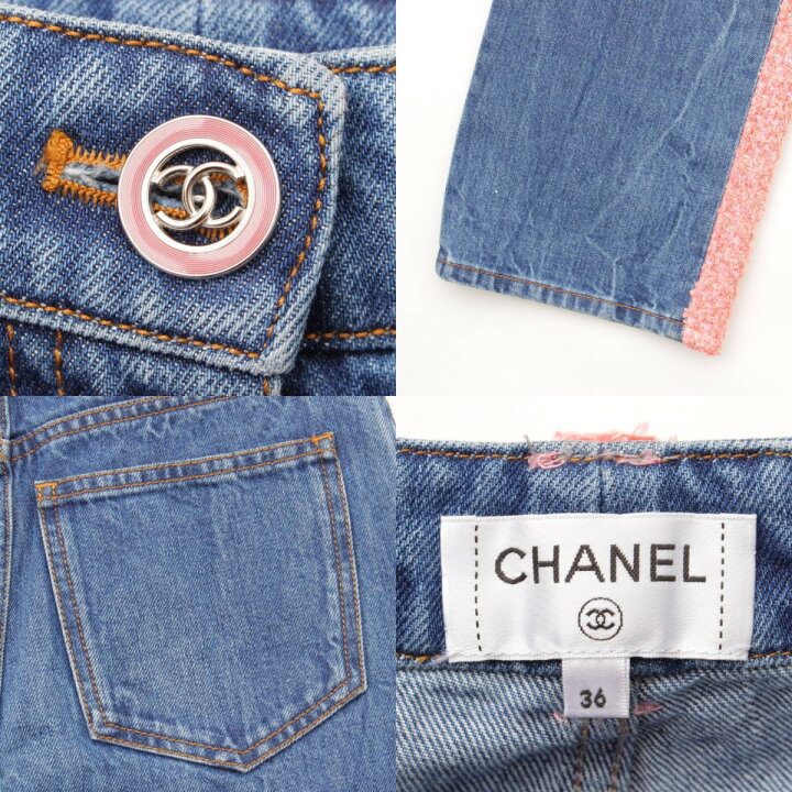 楽天市場】【シャネル】Chanel ココマークボタン ツイード デニム 