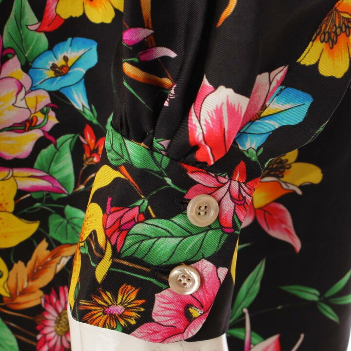 楽天市場】【グッチ】Gucci シルク フローラル シャツ ワンピース 