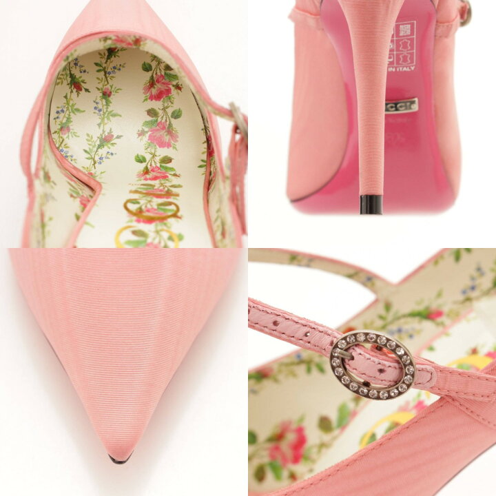 楽天市場】【グッチ】Gucci ポインテッドトゥ 花柄 フローラル ヒール 