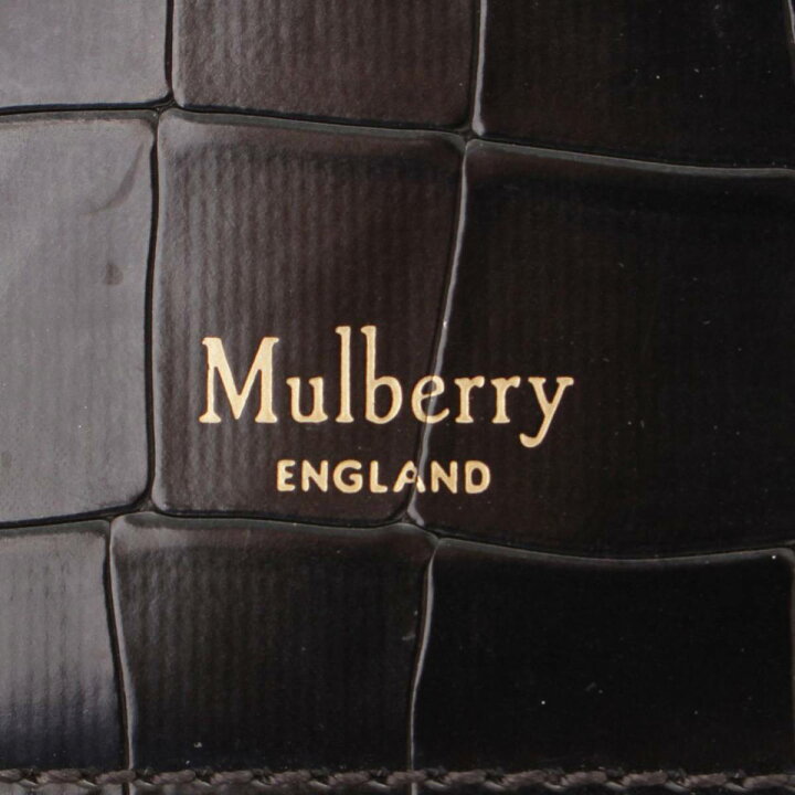 マルベリー】Mulberry クリフトン 型押し レザー チェーン ショルダー 