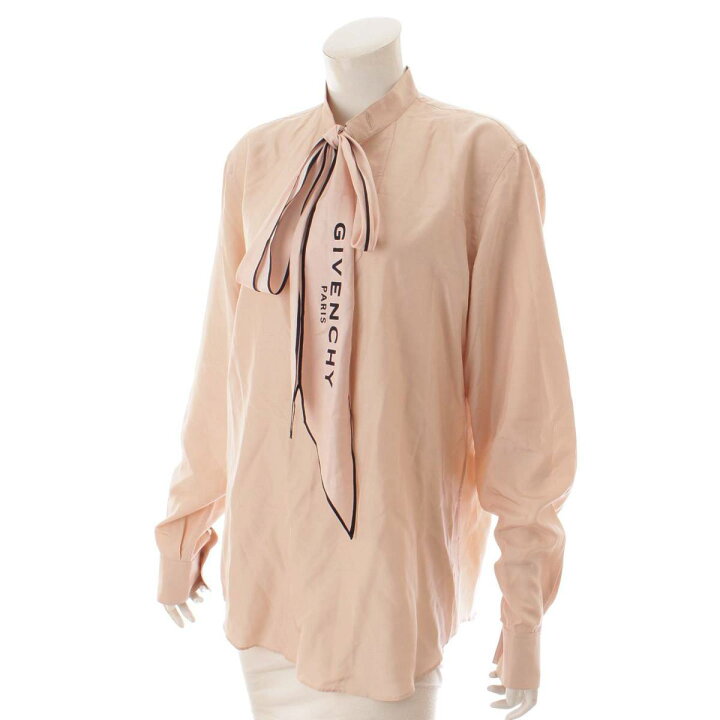 楽天市場】【ジバンシー】GIVENCHY ロゴボウタイ シルクブラウス 