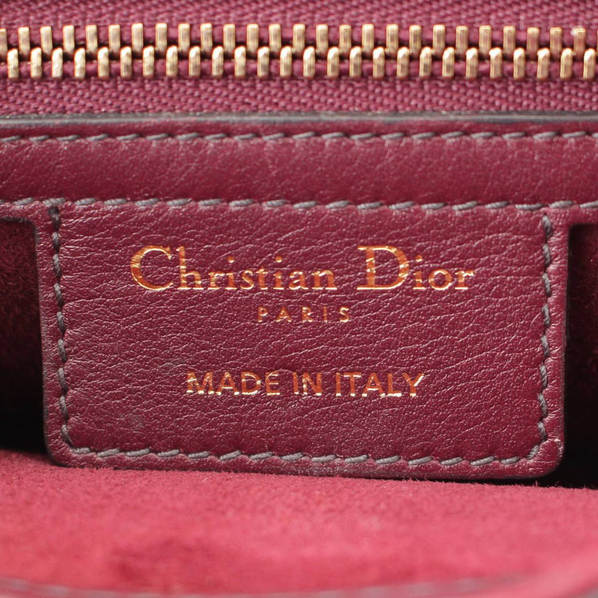 【クリスチャン ディオール】Christian Dior　レザー ロゴ金具 2WAY ショルダーバッグ ボルドー  【中古】【鑑定済・正規品保証】128417 | retro