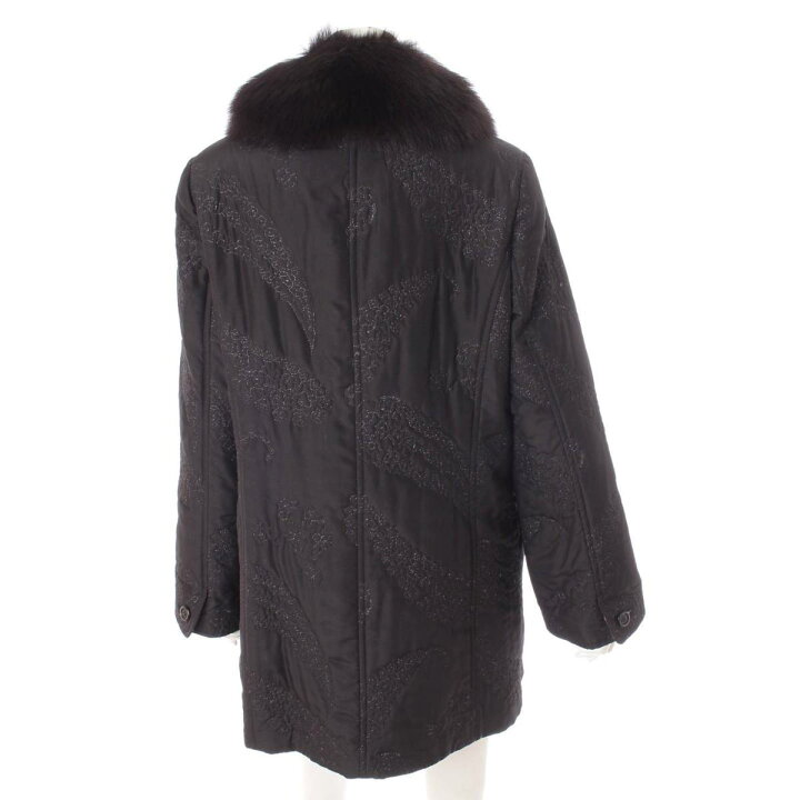 レオナールファッション fashion ファー付き中綿コート 13AR シルク 