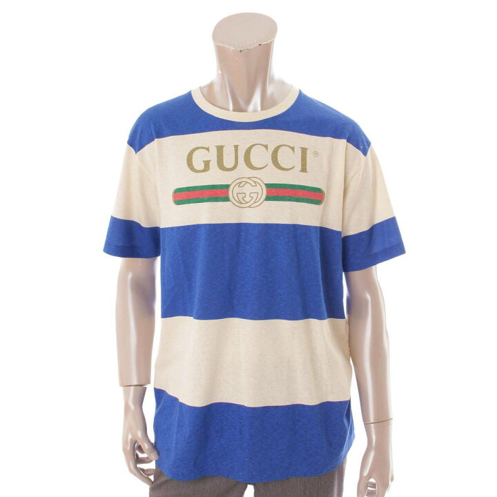 楽天市場】【グッチ】Gucci 20SS ロゴ ボーダー Tシャツ トップス  