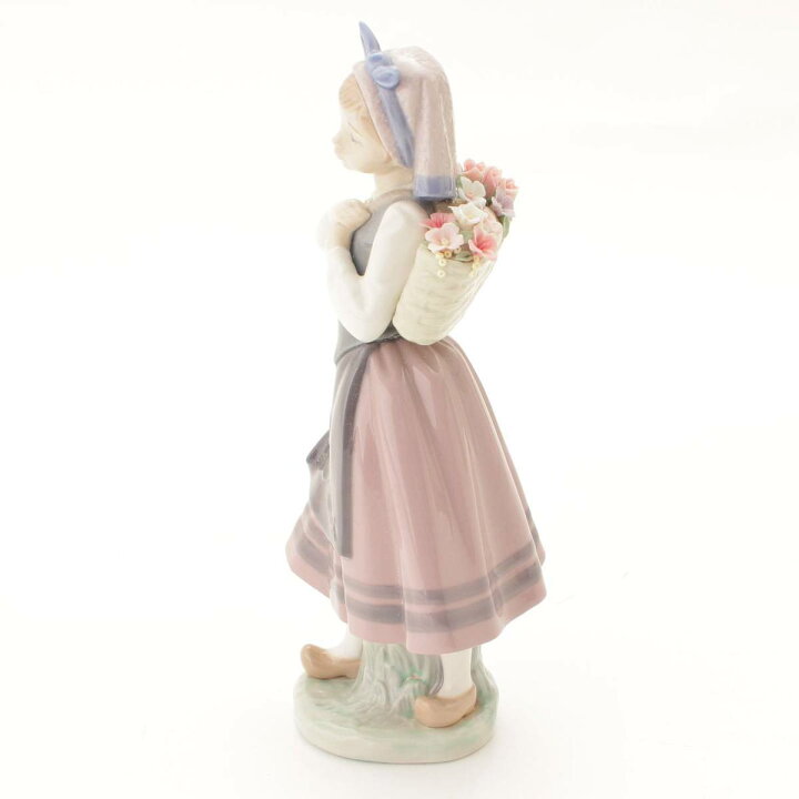 楽天市場】【リヤドロ】Lladro 花籠を背負う少女 Galleguina flores 