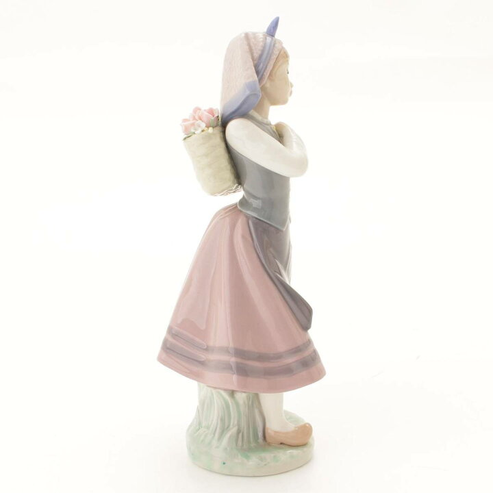 楽天市場】【リヤドロ】Lladro 花籠を背負う少女 Galleguina flores 