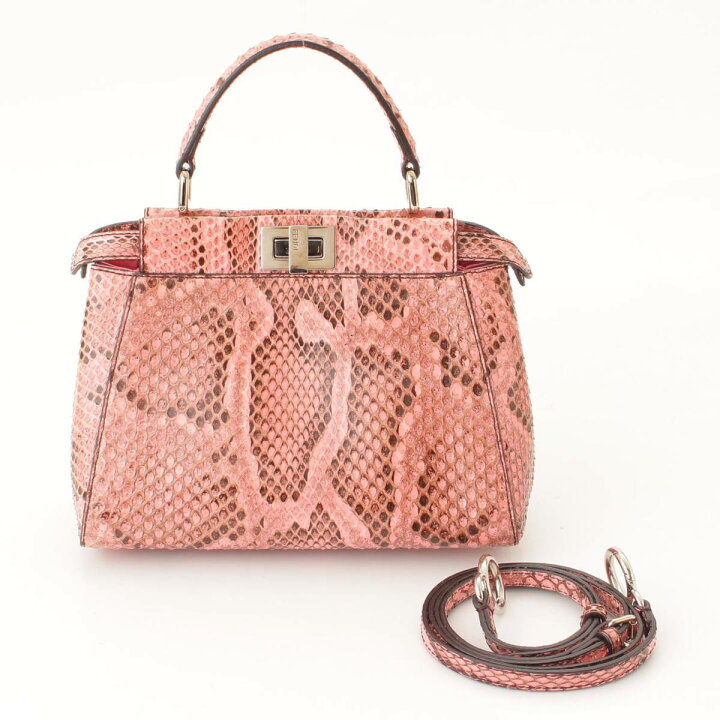 楽天市場】【フェンディ】Fendi ミニピーカブー パイソン 2WAY  