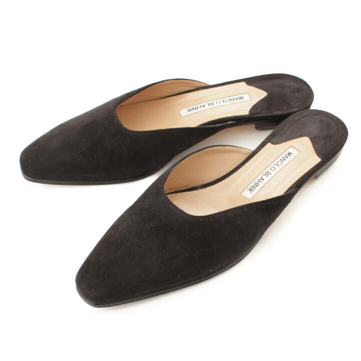 楽天市場】【マノロ ブラニク】Manolo Blahnik Taza スエード フラット 