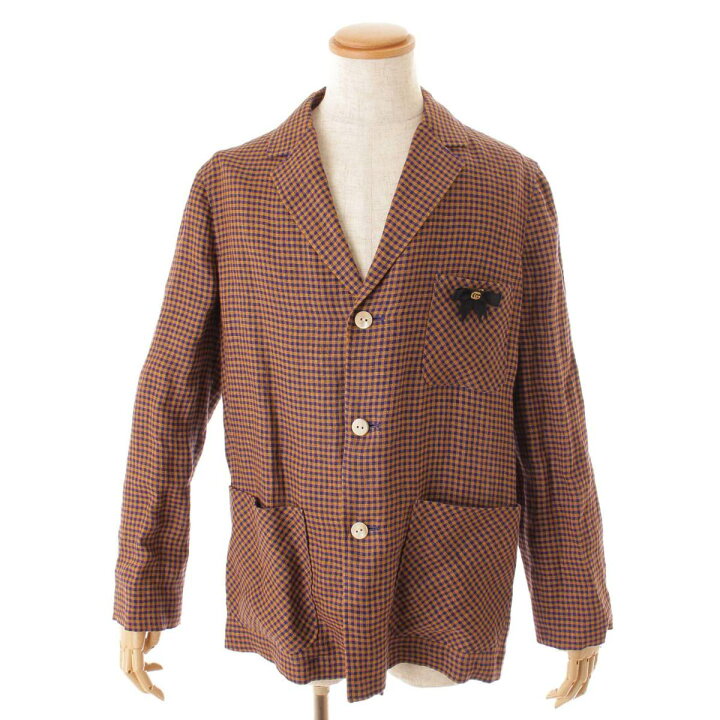 楽天市場】【グッチ】Gucci メンズ 21AW ミニ チェック シングル 