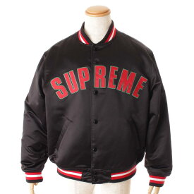 【シュプリーム】Supreme　メンズ 21SS Mitchell＆Ness サテン バーシティー ジャケット ブラック M 【中古】【鑑定済・正規品保証】151603