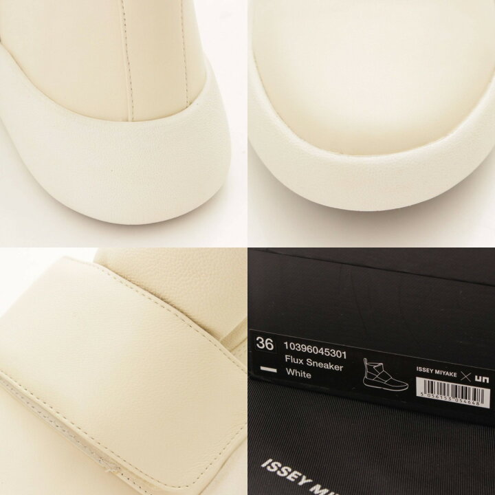 цопе голая 楽天市場】【イッセイミヤケ】Issey miyake ユナイテッドヌード コラボ レザー ベルクロ スニーカー IM55-AJ568‐02 ホワイト  36 未使用【中古】【鑑定済・正規品保証】152580 : retro