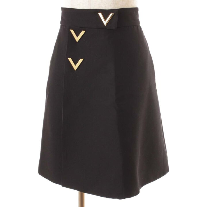 楽天市場】【ヴァレンティノ】Valentino ウール シルク V金具 ひざ丈 