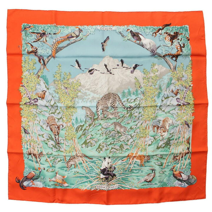 楽天市場】【エルメス】Hermes カレ90 シルクスカーフ SICHUAN 四川省 