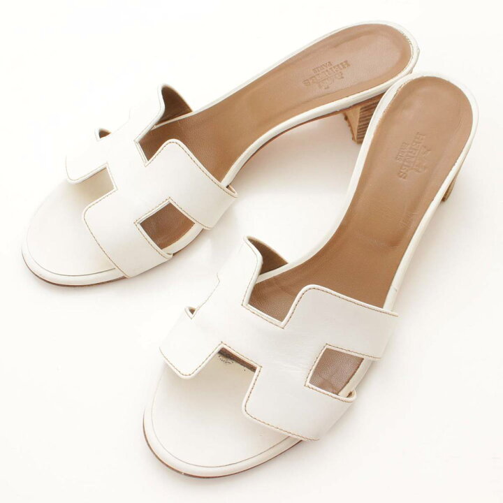 楽天市場】【エルメス】Hermes オアジス Hマーク レザー ミュール  