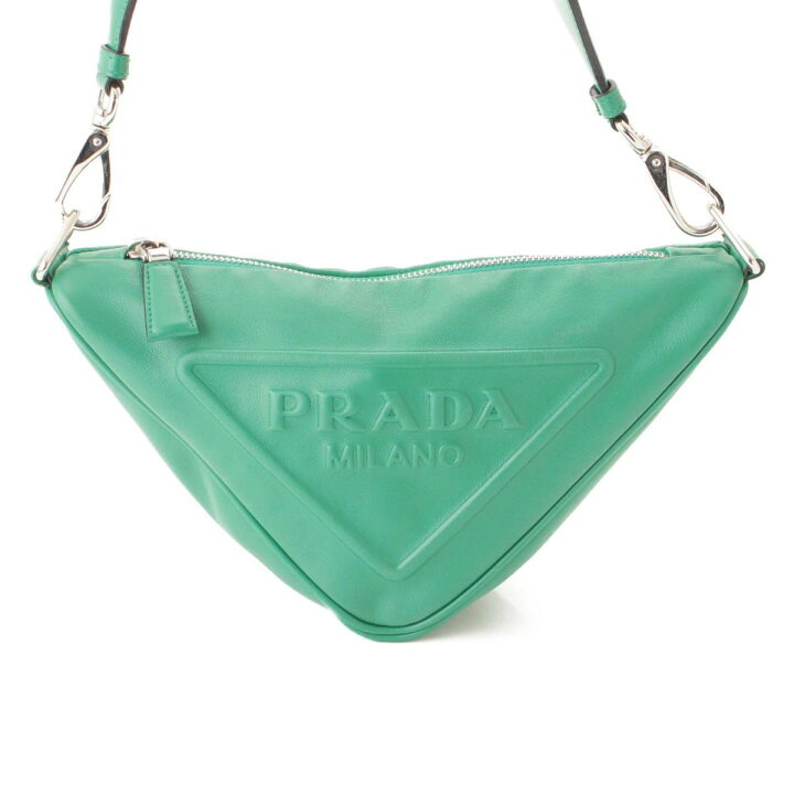 楽天市場】【プラダ】Prada トライアングル エンボスロゴ レザー 