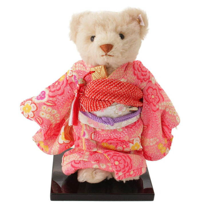 楽天市場】【シュタイフ】Steiff 着物 飾台付き テディベア ぬいぐるみ 