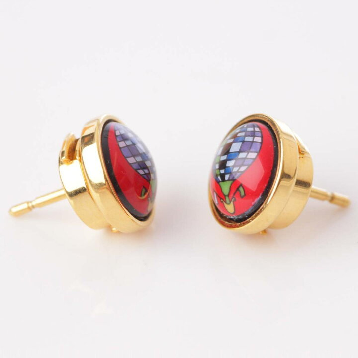 楽天市場】【エルメス】Hermes エマイユ ラウンドピアス 気球 バルーン  