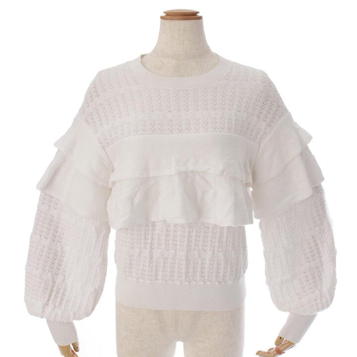 楽天市場】【シャネル】Chanel 18P コットン フリル プルオーバー 