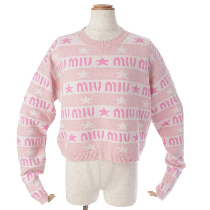 楽天市場】【ミュウミュウ】Miu Miu 21年 カシミヤ ロゴ ジャカード 