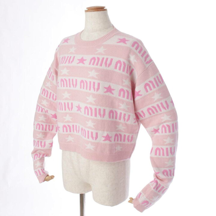 楽天市場】【ミュウミュウ】Miu Miu 21年 カシミヤ ロゴ ジャカード  