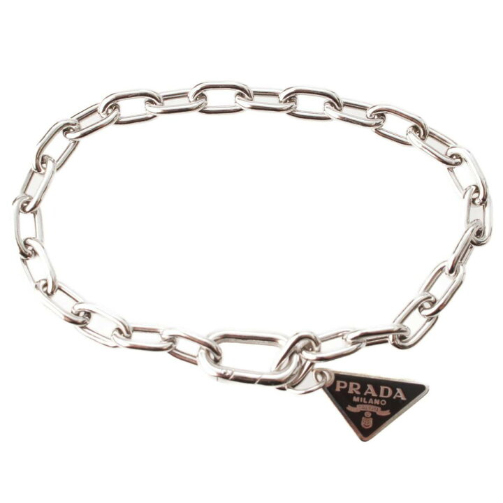 楽天市場】【プラダ】Prada 三角 プレート ロゴ SV ブレスレット 925 