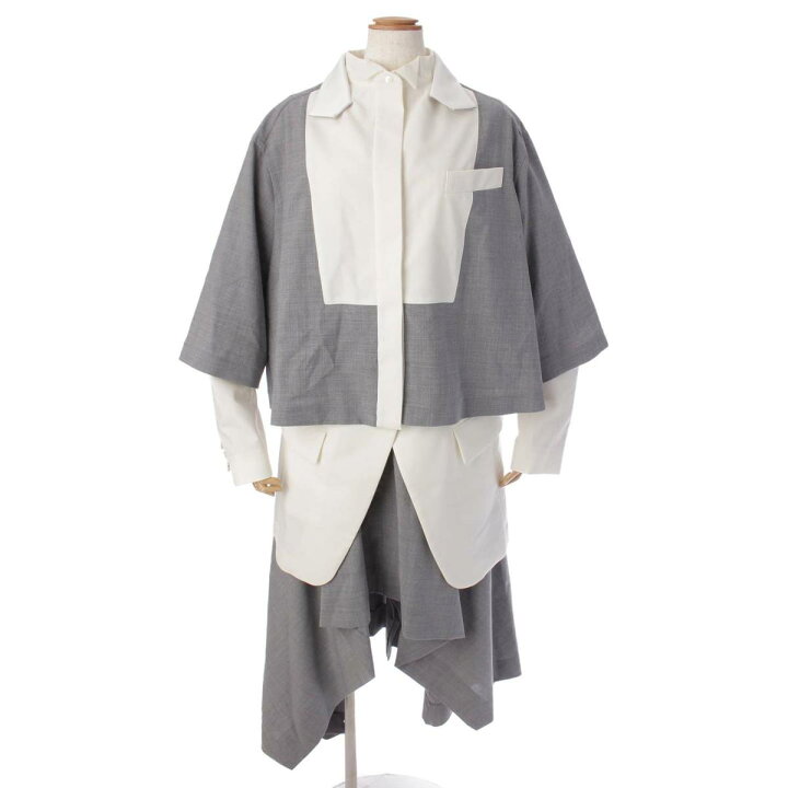 楽天市場】【サカイ】sacai 21SS Suiting Asymmetry Skirt スーチング  