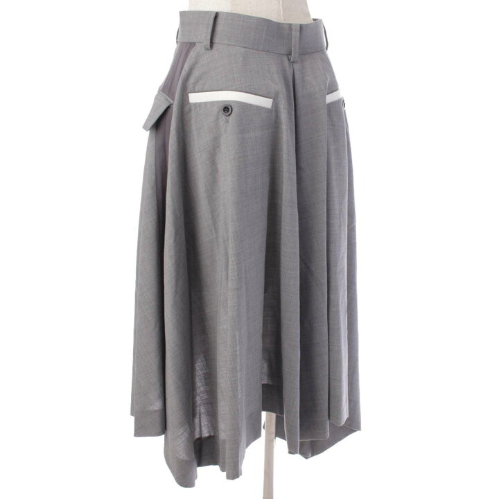 楽天市場】【サカイ】sacai 21SS Suiting Asymmetry Skirt スーチング 