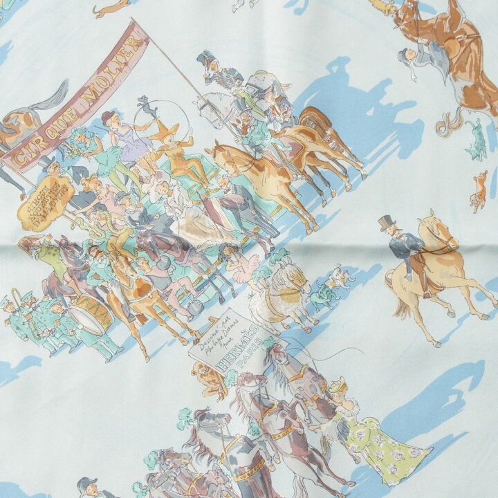 楽天市場】【エルメス】Hermes カレ90 シルクスカーフ CIRQUE MOLIER  