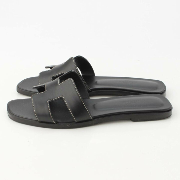 楽天市場】【エルメス】Hermes オラン Hモチーフ レザー フラット  